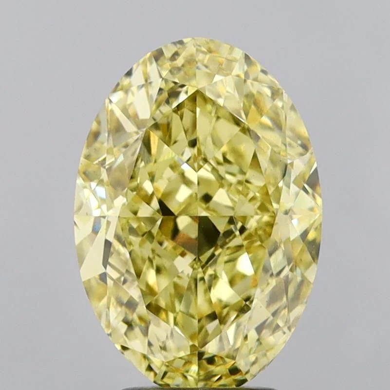 4.59 ct. Fancy Intense Yellow/VS1 Oval Lab Grown Diamond