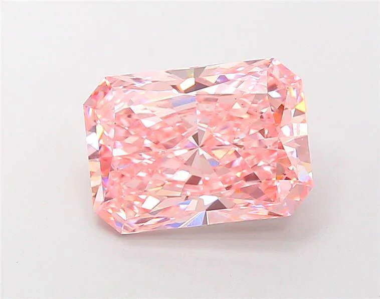 4.59 ct. Fancy Vivid Pink/VS2 Radiant Lab Grown Diamond