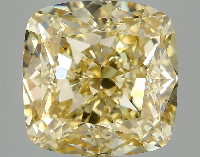 4.92 ct. Fancy Intense Yellow/VS1 Cushion Modified Lab Grown Diamond - Image 2
