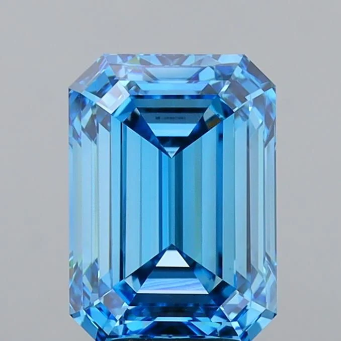 4.96 ct. Fancy Vivid Blue/VS1 Emerald Lab Grown Diamond