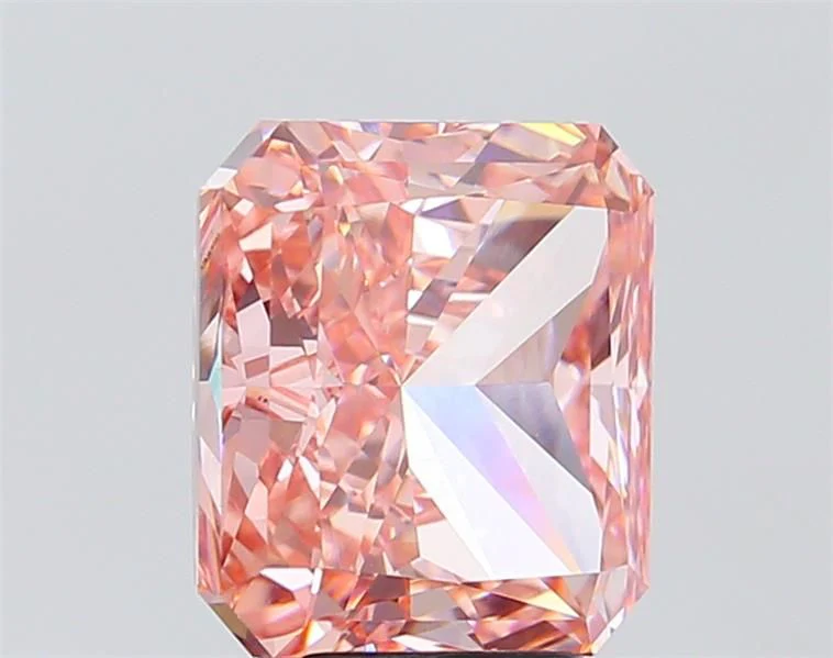 5.01 ct. Fancy Intense Pink/VS1 Sq. Radiant Lab Grown Diamond
