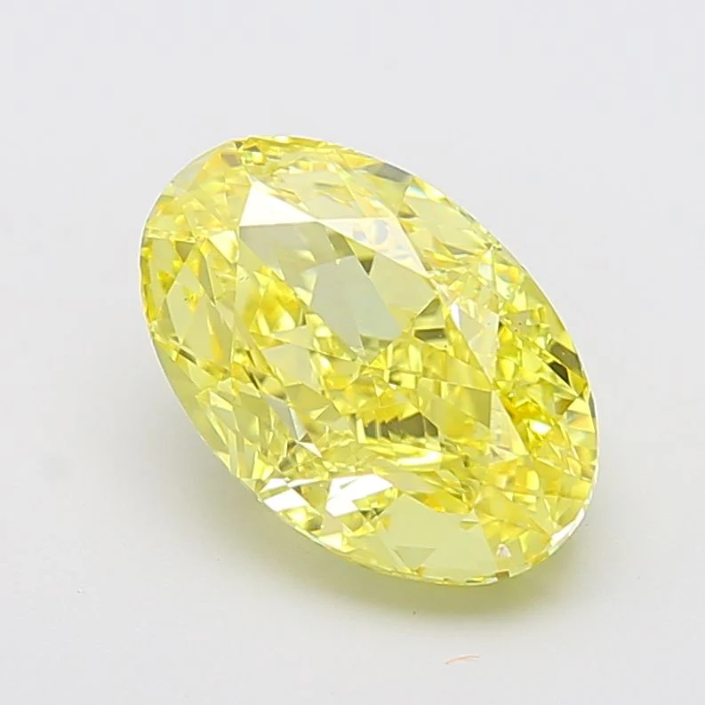 5.01 ct. Fancy Intense Yellow/VS1 Oval Lab Grown Diamond