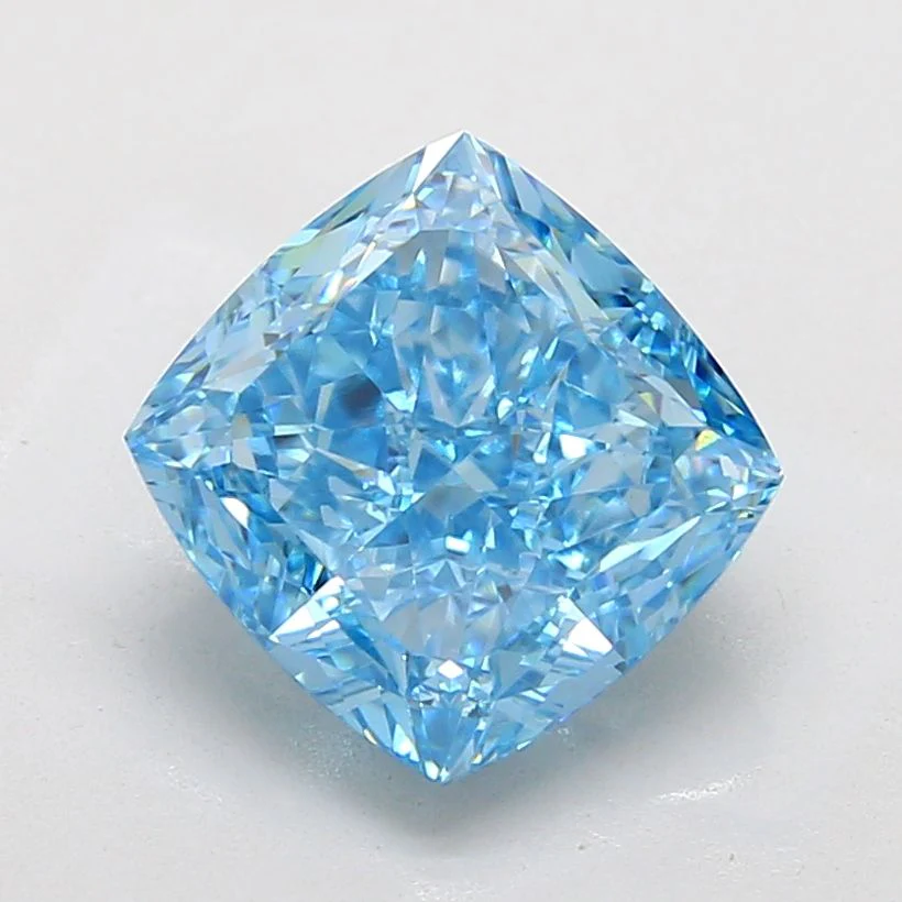 5.01 ct. Fancy Vivid Blue/VVS2 Cushion Modified Lab Grown Diamond