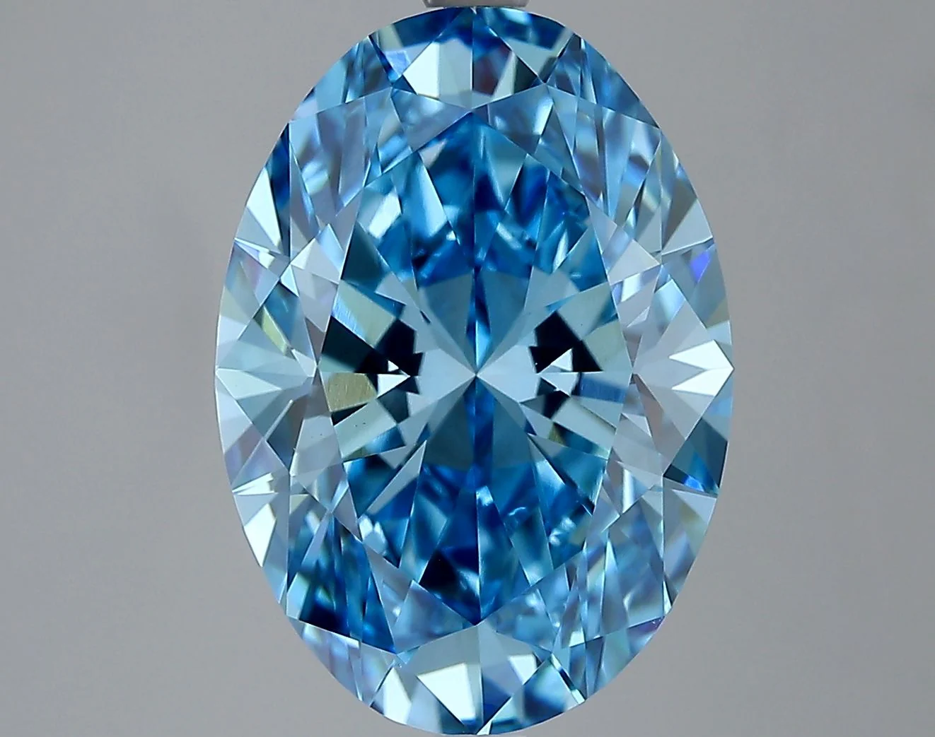 5.01 ct. Fancy Vivid Blue/VVS2 Oval Lab Grown Diamond