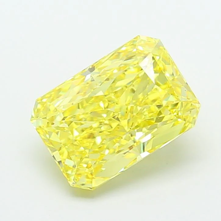 5.01 ct. Fancy Vivid Yellow/VS1 Radiant Lab Grown Diamond