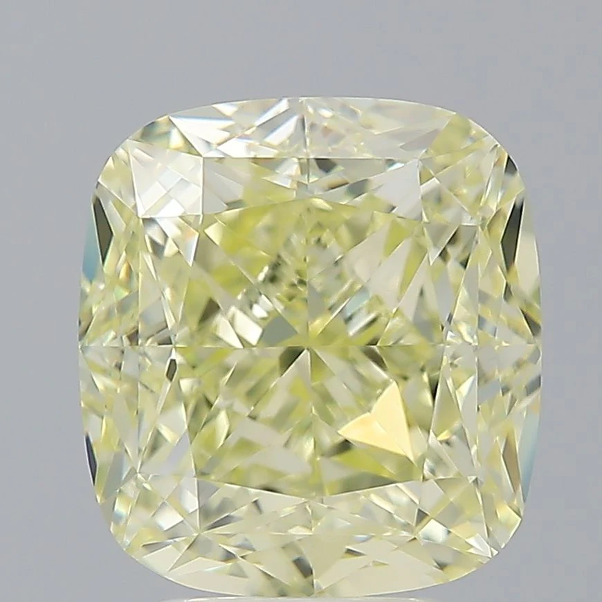5.01 ct. Fancy Yellow/VVS2 Cushion Modified Diamond