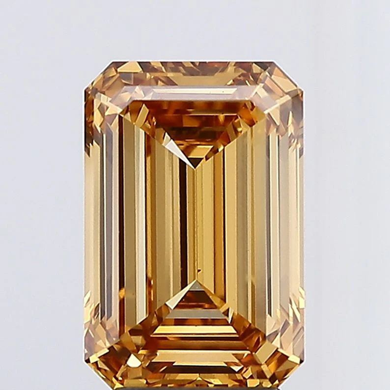 5.02 ct. Fancy Champagne/VS1 Emerald Lab Grown Diamond