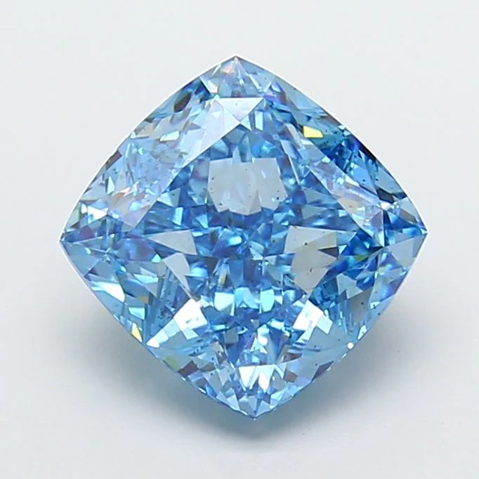 5.02 ct. Fancy Vivid Blue/SI1 Cushion Modified Lab Grown Diamond