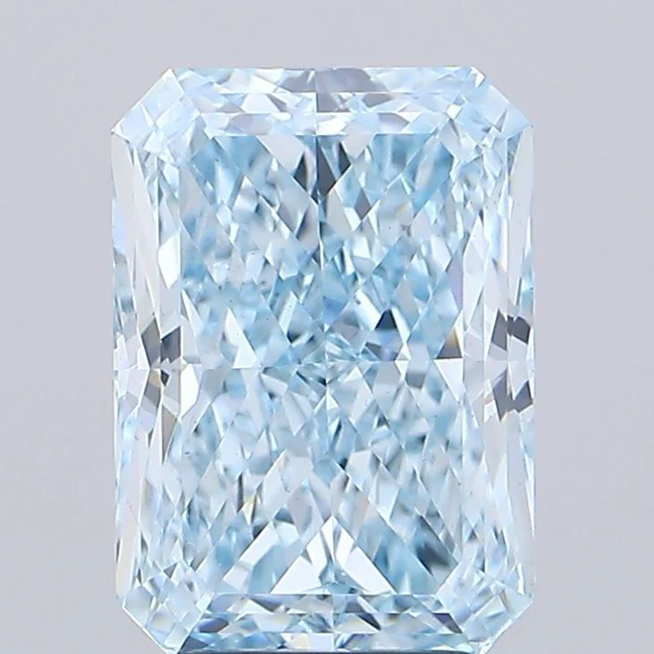 5.02 ct. Fancy Vivid Blue/VS1 Radiant Lab Grown Diamond