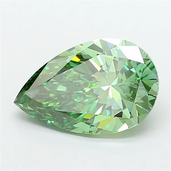 5.02 ct. Fancy Vivid Green/VS1 Pear Lab Grown Diamond