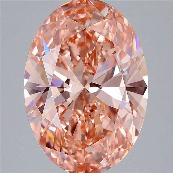 5.02 ct. Fancy Vivid Pink/VS1 Oval Lab Grown Diamond