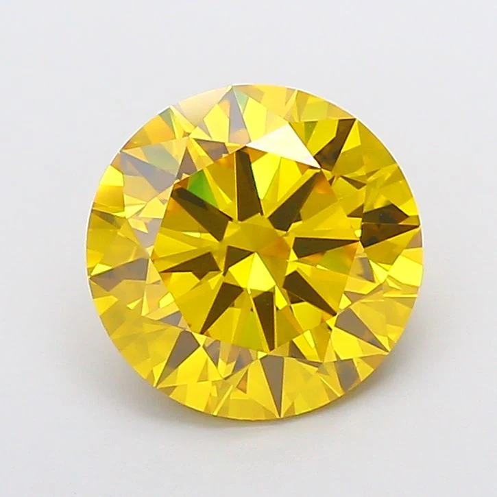 5.02 ct. Fancy Vivid Yellow/VVS1 Round Lab Grown Diamond