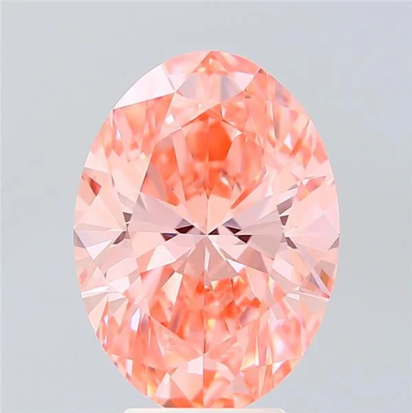 5.03 ct. Fancy Vivid Pink/VVS2 Oval Lab Grown Diamond