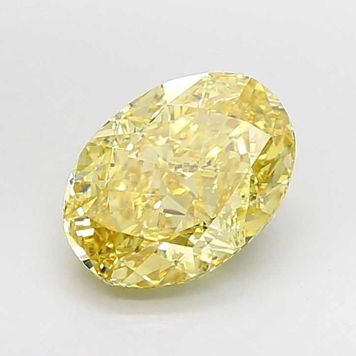 5.04 ct. Fancy Intense Yellow/VS1 Oval Lab Grown Diamond