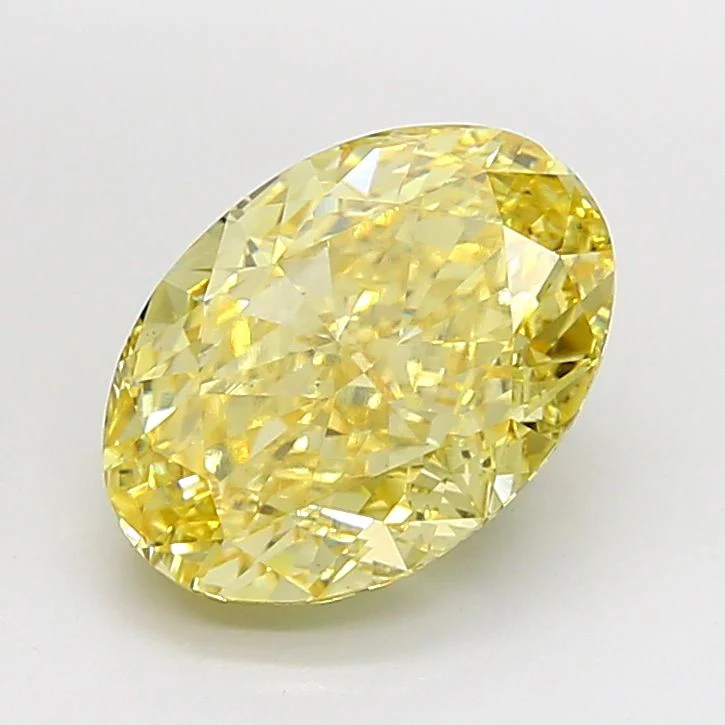 5.04 ct. Fancy Intense Yellow/VS1 Oval Lab Grown Diamond