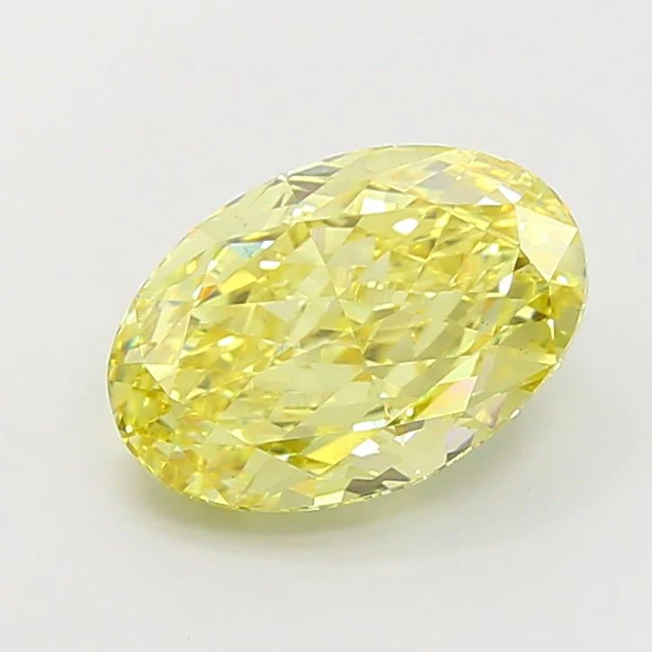 5.04 ct. Fancy Intense Yellow/VS1 Oval Lab Grown Diamond