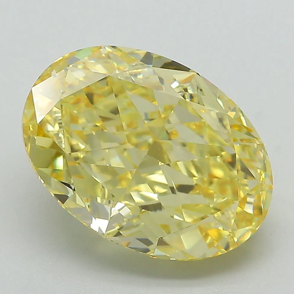 5.04 ct. Fancy Intense Yellow/VS2 Oval Lab Grown Diamond