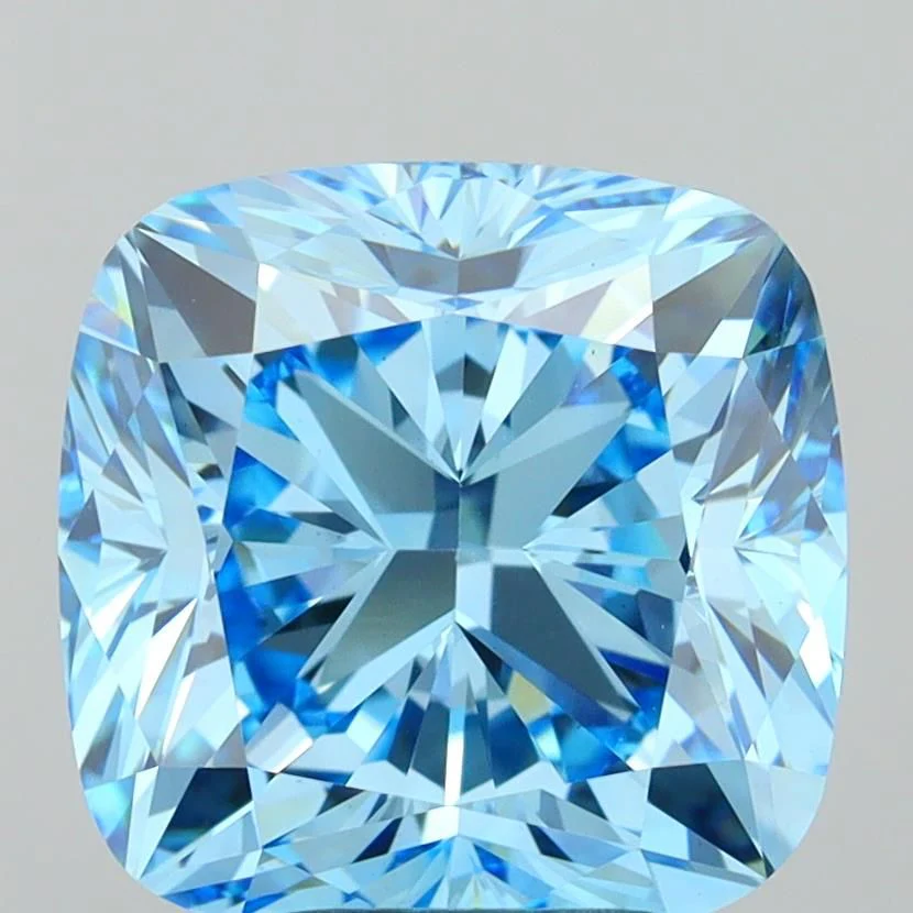 5.04 ct. Fancy Vivid Blue/VS1 Cushion Modified Lab Grown Diamond