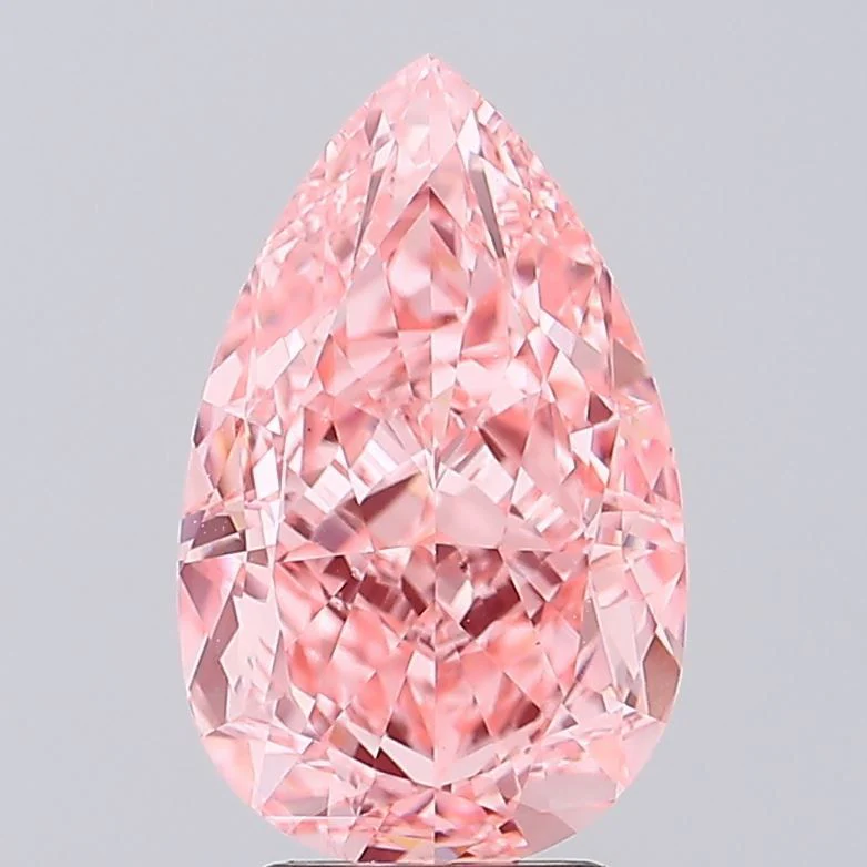 5.04 ct. Fancy Vivid Pink/VS1 Pear Lab Grown Diamond
