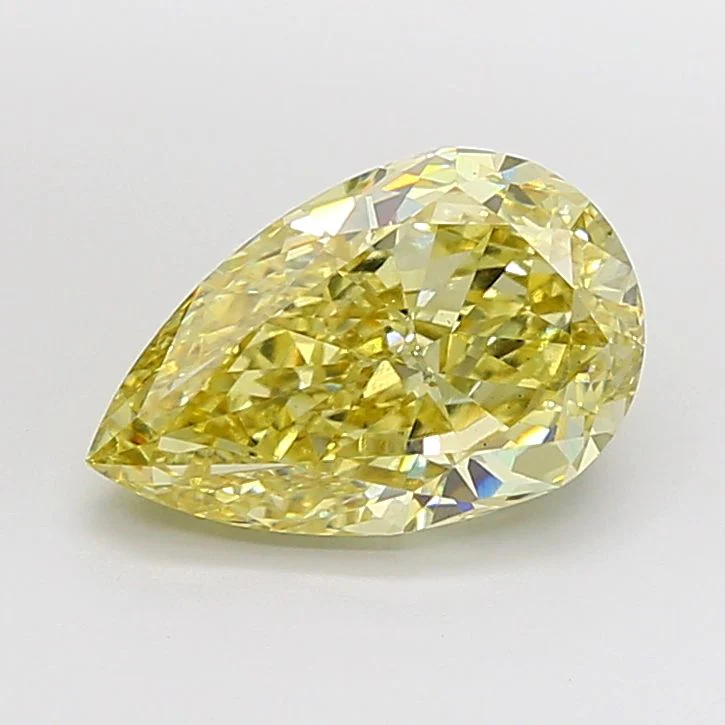 5.04 ct. Fancy Yellow/VS1 Pear Lab Grown Diamond