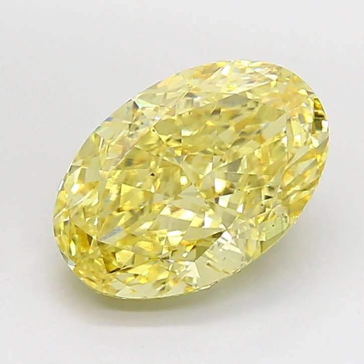 5.05 ct. Fancy Intense Yellow/VS2 Oval Lab Grown Diamond
