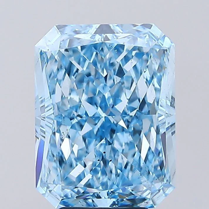 5.05 ct. Fancy Vivid Blue/VS2 Radiant Lab Grown Diamond