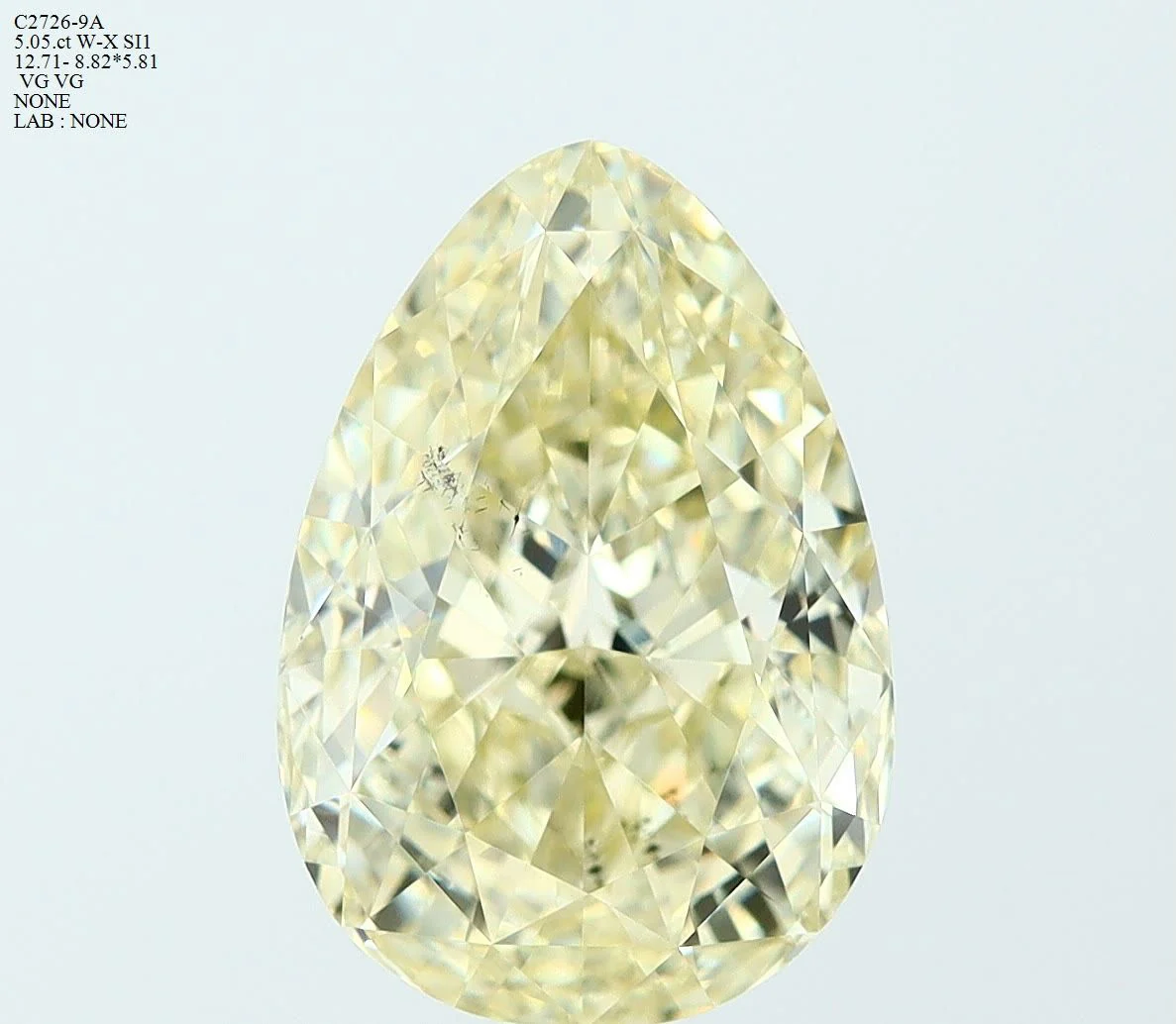 5.05 ct. W-X/SI1 Pear Diamond