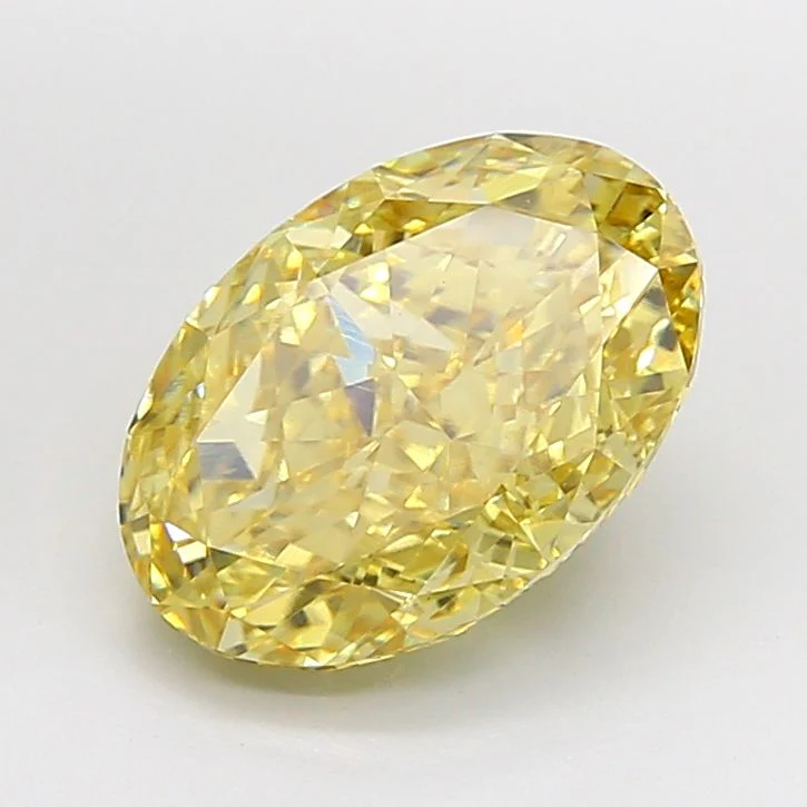 5.06 ct. Fancy Intense Yellow/VS1 Oval Lab Grown Diamond