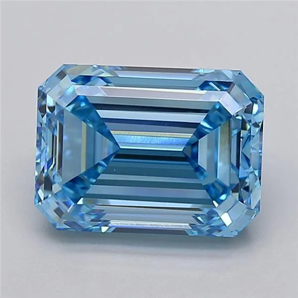5.06 ct. Fancy Vivid Blue/VVS2 Emerald Lab Grown Diamond