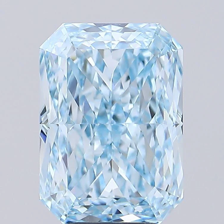 5.06 ct. Fancy Vivid Blue/VVS2 Radiant Lab Grown Diamond