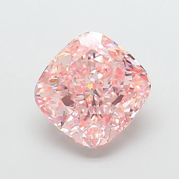 5.06 ct. Fancy Vivid Pink/VVS2 Cushion Modified Lab Grown Diamond