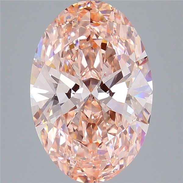 5.07 ct. Fancy Vivid Pink/VVS2 Oval Lab Grown Diamond