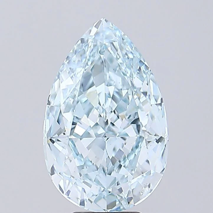 5.08 ct. Fancy Intense Blue/VS1 Pear Lab Grown Diamond
