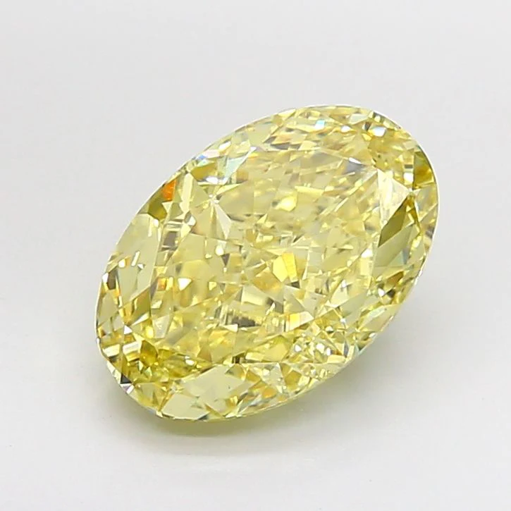 5.08 ct. Fancy Intense Yellow/VS1 Oval Lab Grown Diamond - Image 2