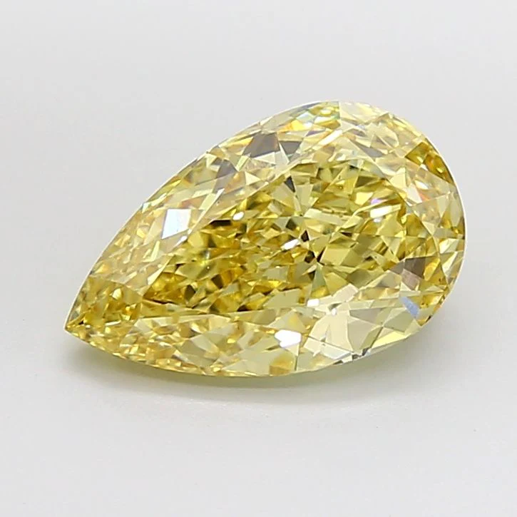 5.08 ct. Fancy Intense Yellow/VS1 Pear Lab Grown Diamond
