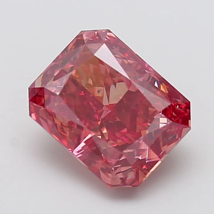 5.08 ct. Fancy Vivid Brownish Pink/VS1 Radiant Lab Grown Diamond