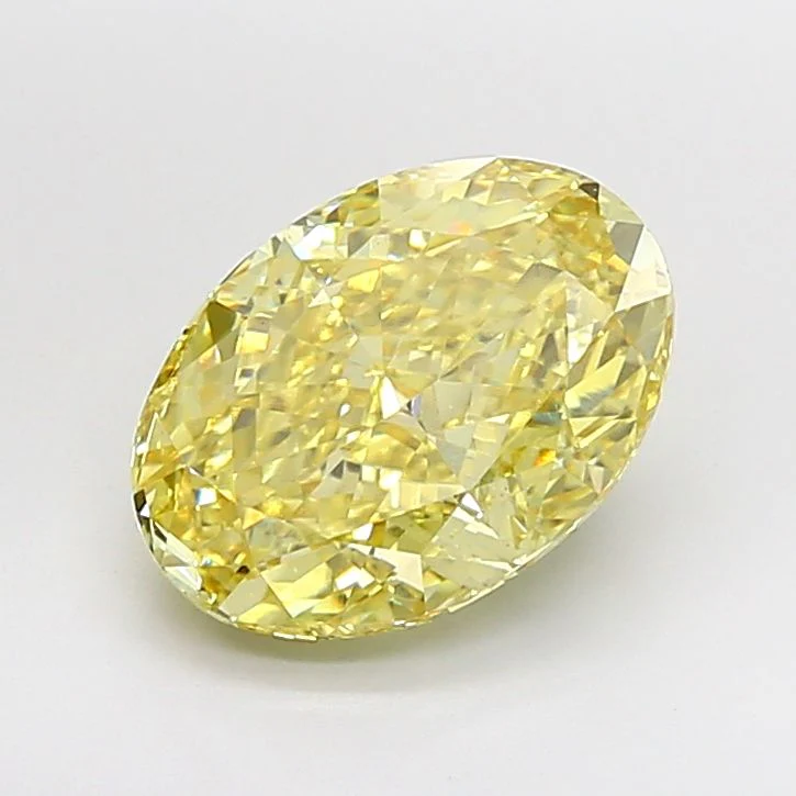 5.09 ct. Fancy Intense Yellow/VS1 Oval Lab Grown Diamond