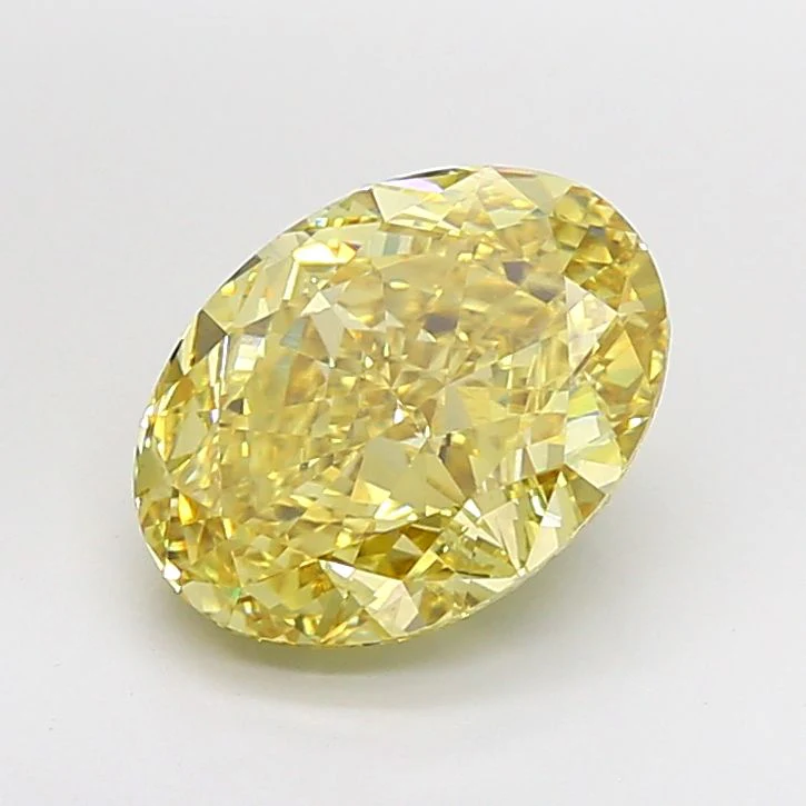 5.09 ct. Fancy Intense Yellow/VVS2 Oval Lab Grown Diamond