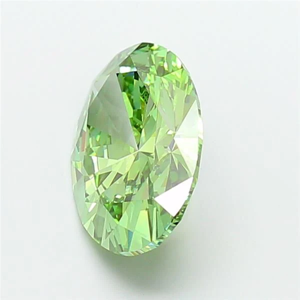 5.09 ct. Fancy Vivid Green/VS1 Oval Lab Grown Diamond