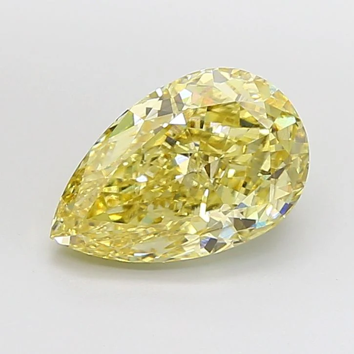 5.09 ct. Fancy Yellow/VS1 Pear Lab Grown Diamond