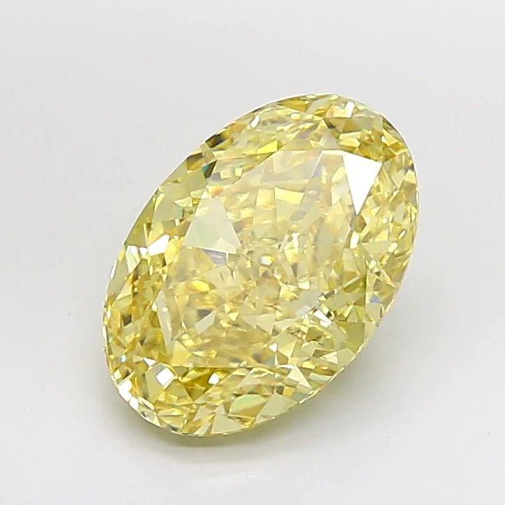 5.10 ct. Fancy Intense Yellow/VS2 Oval Lab Grown Diamond