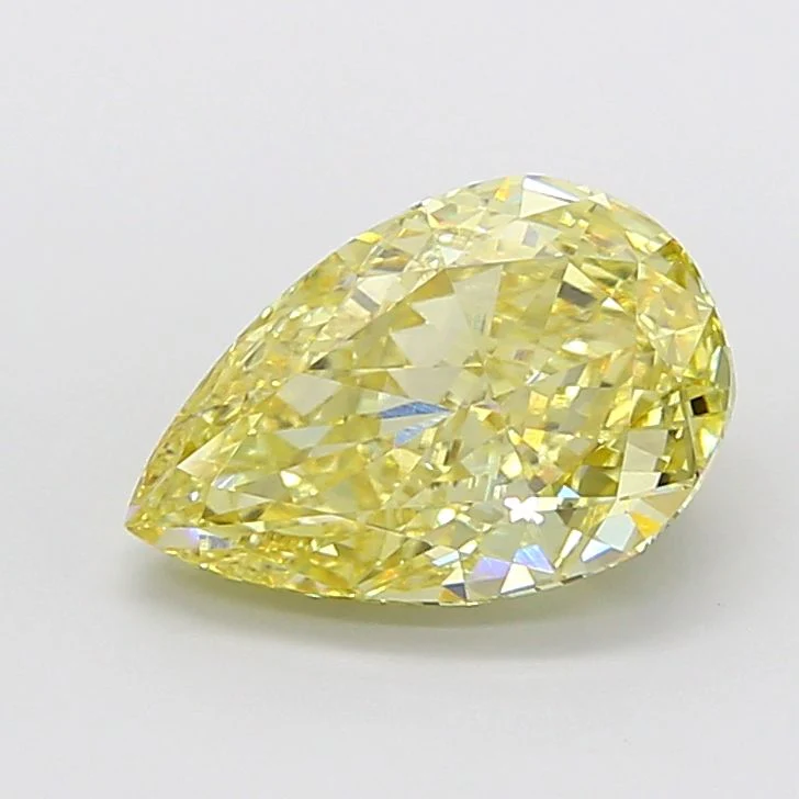 5.10 ct. Fancy Intense Yellow/VVS2 Pear Lab Grown Diamond