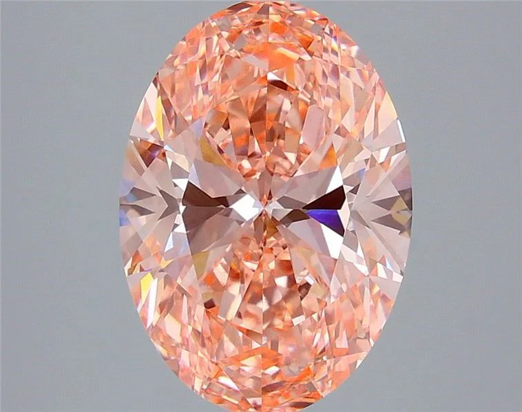5.15 ct. Fancy Vivid Pink/VVS2 Oval Lab Grown Diamond