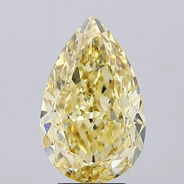 5.19 ct. Fancy Vivid Yellow/VVS2 Pear Lab Grown Diamond