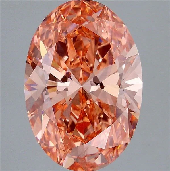 5.25 ct. Fancy Vivid Pink/VS1 Oval Lab Grown Diamond