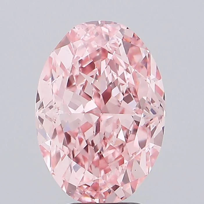 5.54 ct. Fancy Vivid Pink/VS1 Oval Lab Grown Diamond