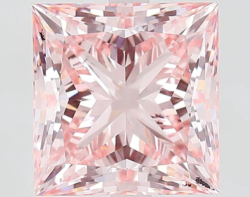 5.55 ct. Fancy Intense Pink/VS1 Princess Lab Grown Diamond