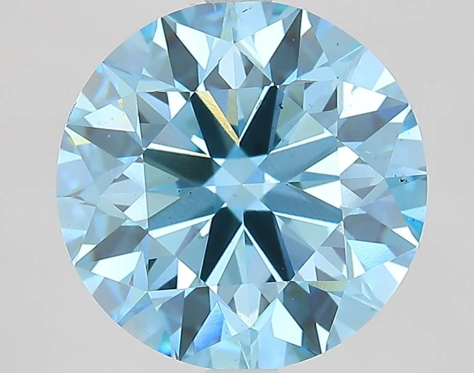 5.57 ct. Fancy Vivid Blue/VS1 Round Lab Grown Diamond