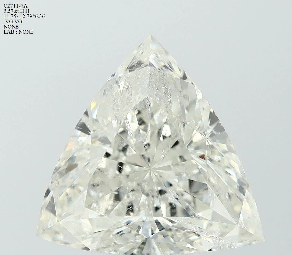 5.57 ct. H/I1 Trilliant Diamond