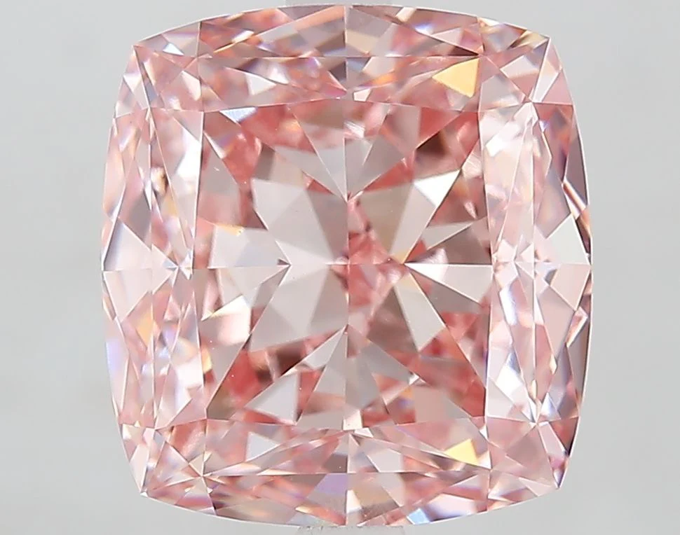 5.81 ct. Fancy Vivid Pink/VVS1 Cushion Modified Lab Grown Diamond